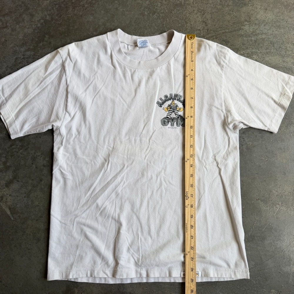 Vintage Crazy Shirts Alcatraz Gym Double Sided Graphic Shirt Mens Medium Hawaii - Picture 10 of 12